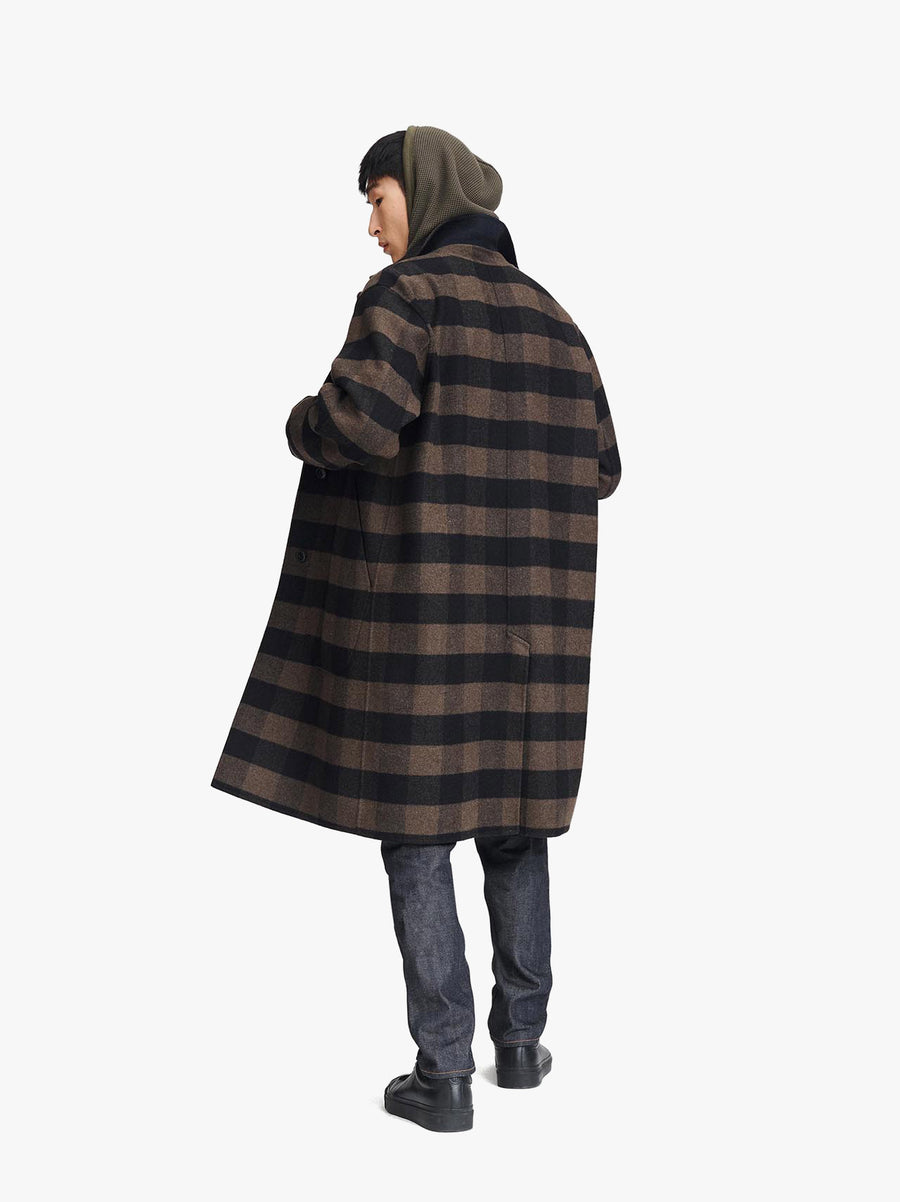 Reversible Wool Blend Coat