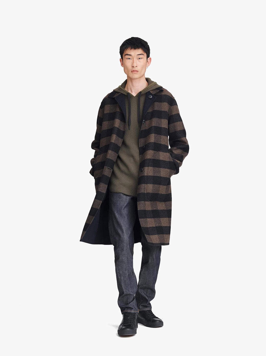 Reversible Wool Blend Coat