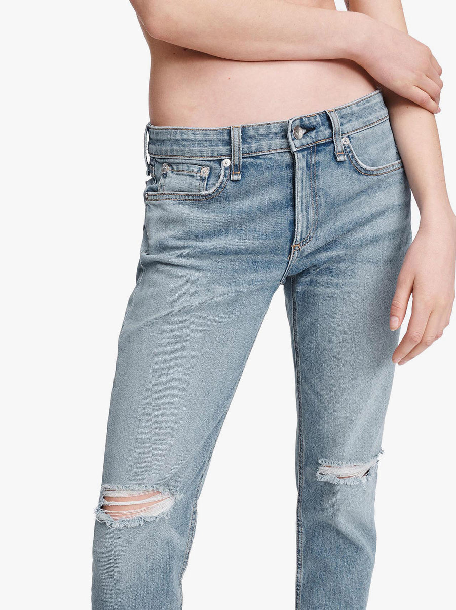 Dre Low-Rise Slim Boyfriend