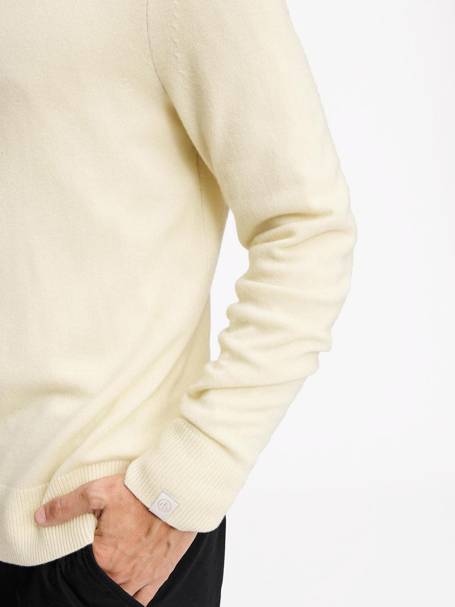 Haldon Contrast Cashmere Crew